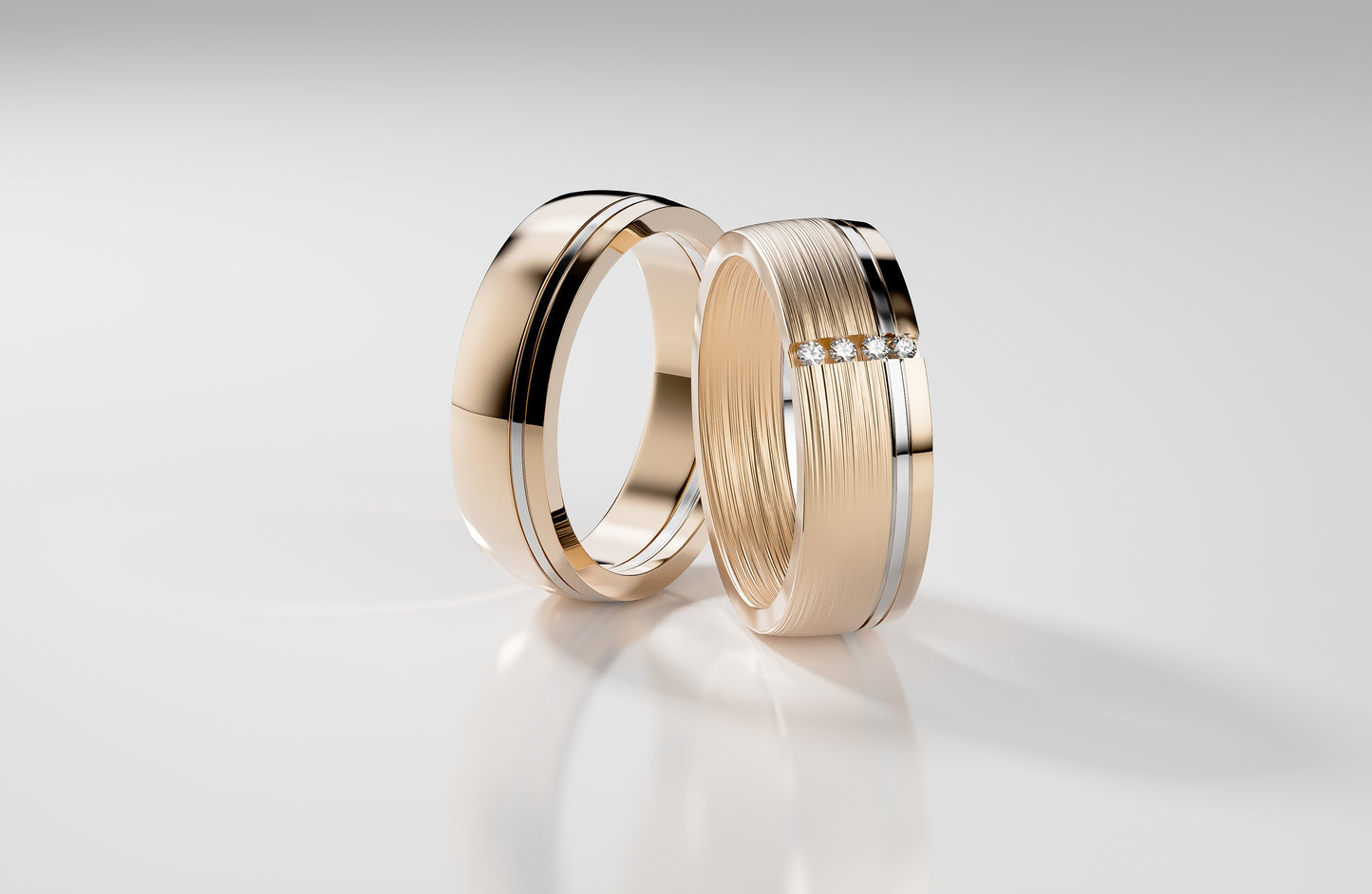 Alma Duo - Roségold | Natürlicher Diamant