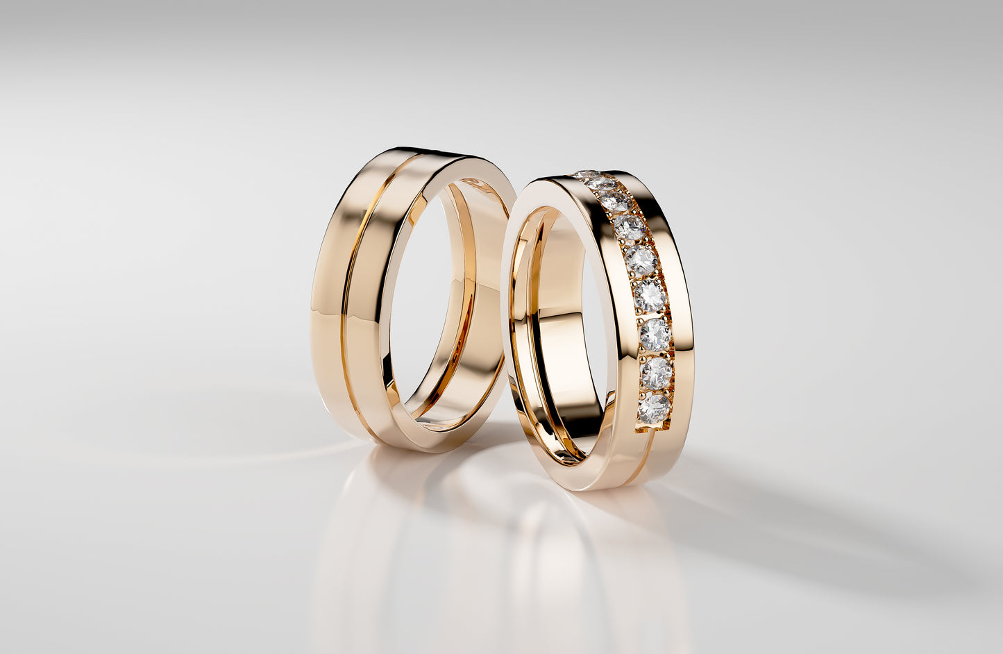 Eterna Duo - Roségold | Natürlicher Diamant