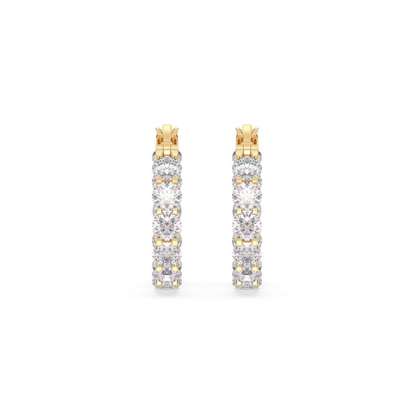 Marielle - Creolen - Gelbgold | Natürlicher Diamant