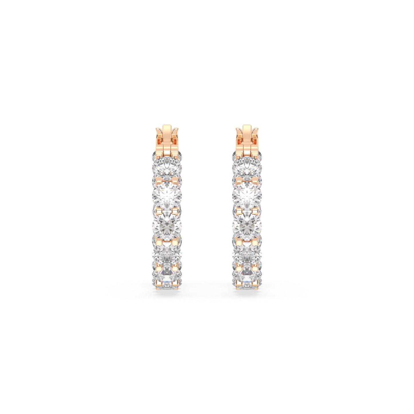 Marielle - Creolen - Roségold | Natürlicher Diamant