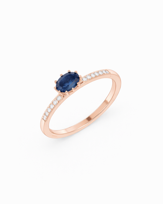 Celeste Saphir - Roségold | Natürlicher Diamant