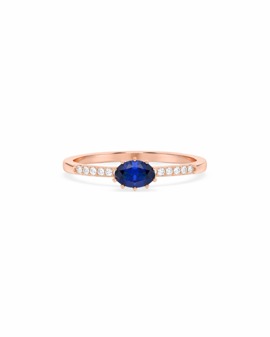 Celeste Saphir - Roségold | Natürlicher Diamant