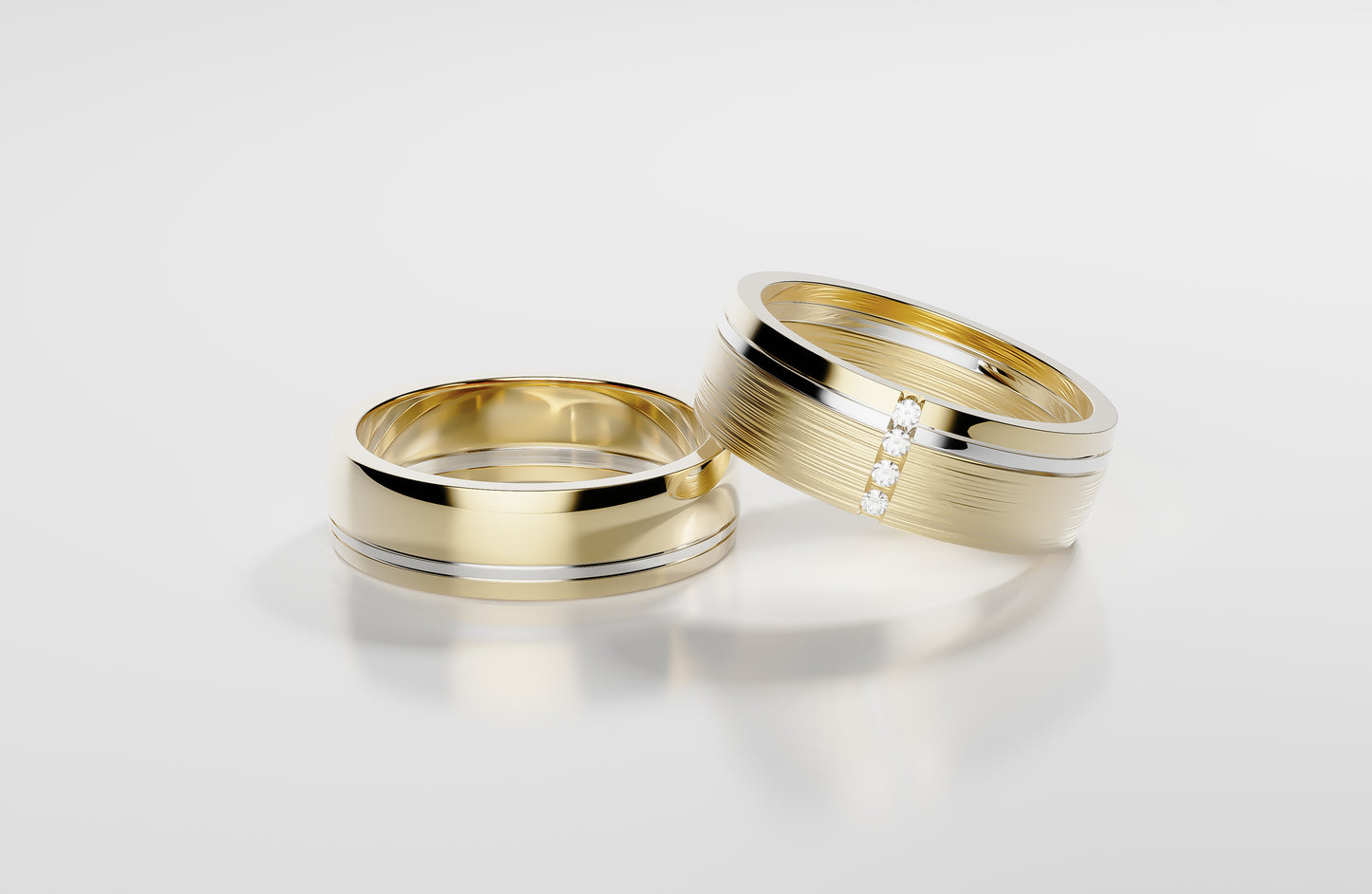 Alma Duo - Gelbgold | Natürlicher Diamant