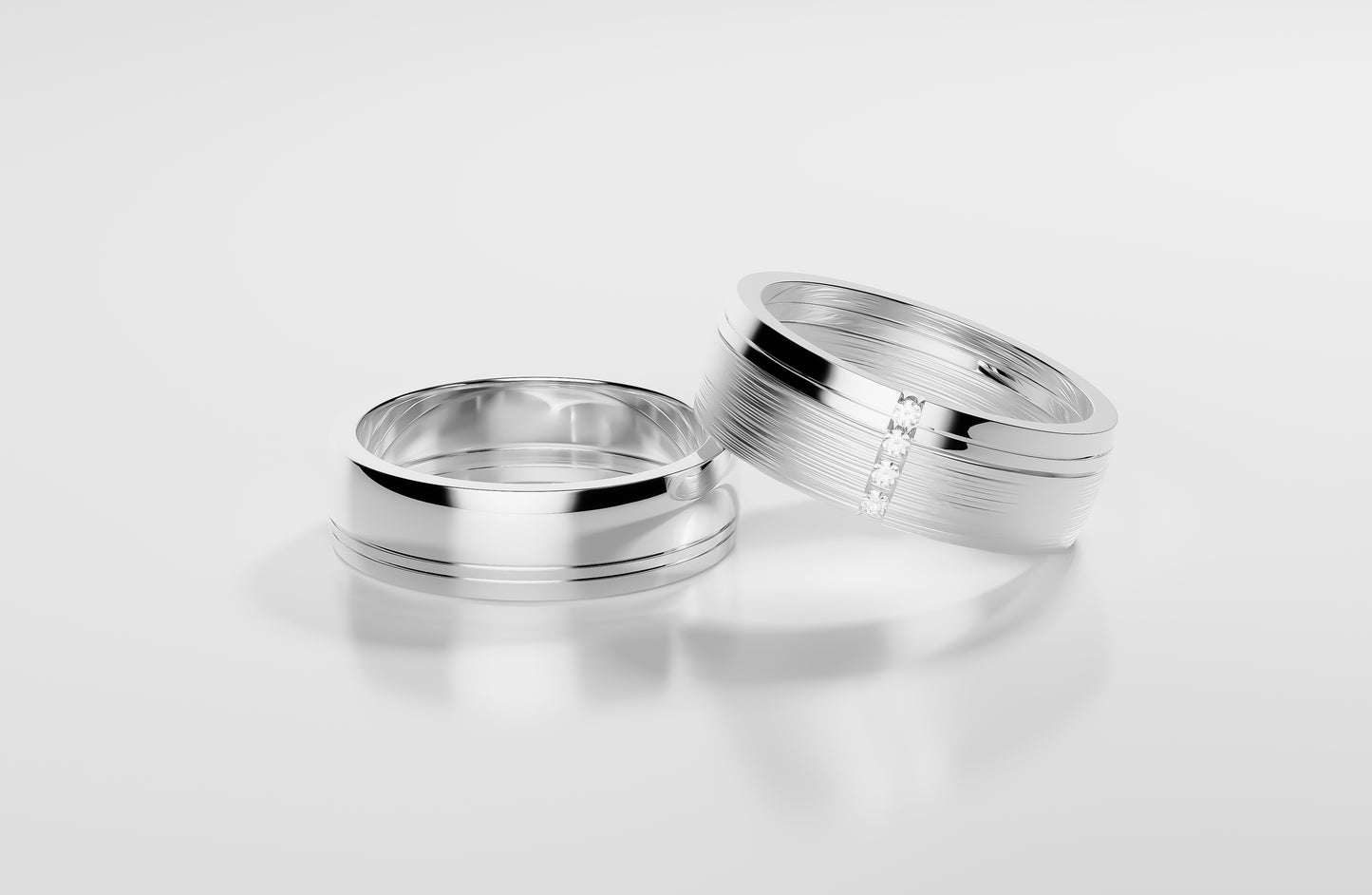 Alma Duo - Weißgold | Natürlicher Diamant