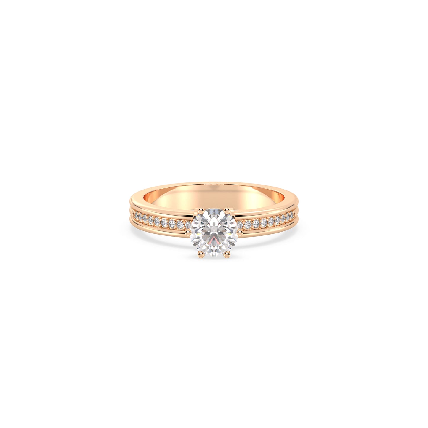 Amelia - Roségold | Natürlicher Diamant