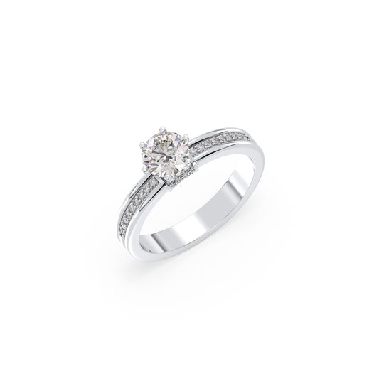 Amelia - Platin | Natürlicher Diamant