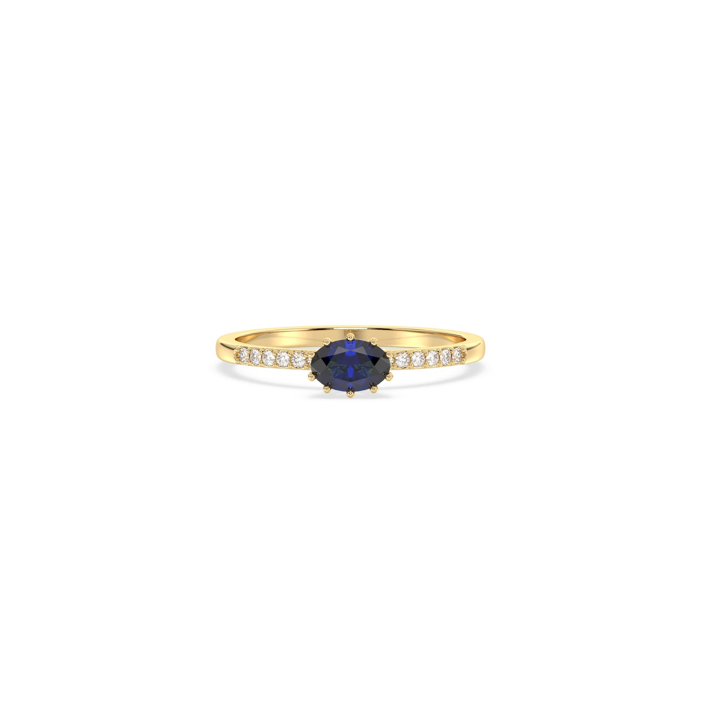 Celeste Saphir - Gelbgold | Natürlicher Diamant