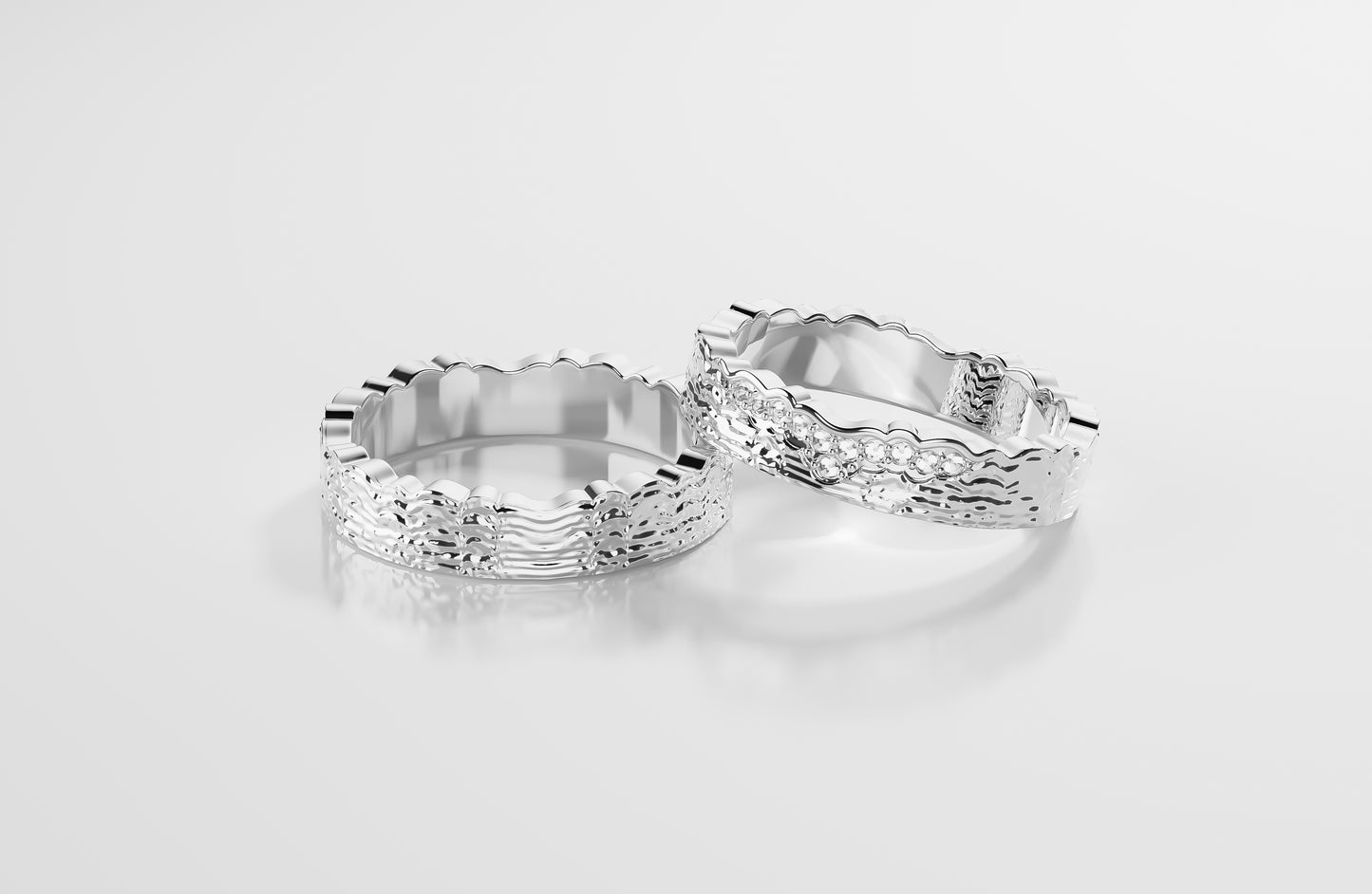 Corda Duo - Weißgold | Natürlicher Diamant