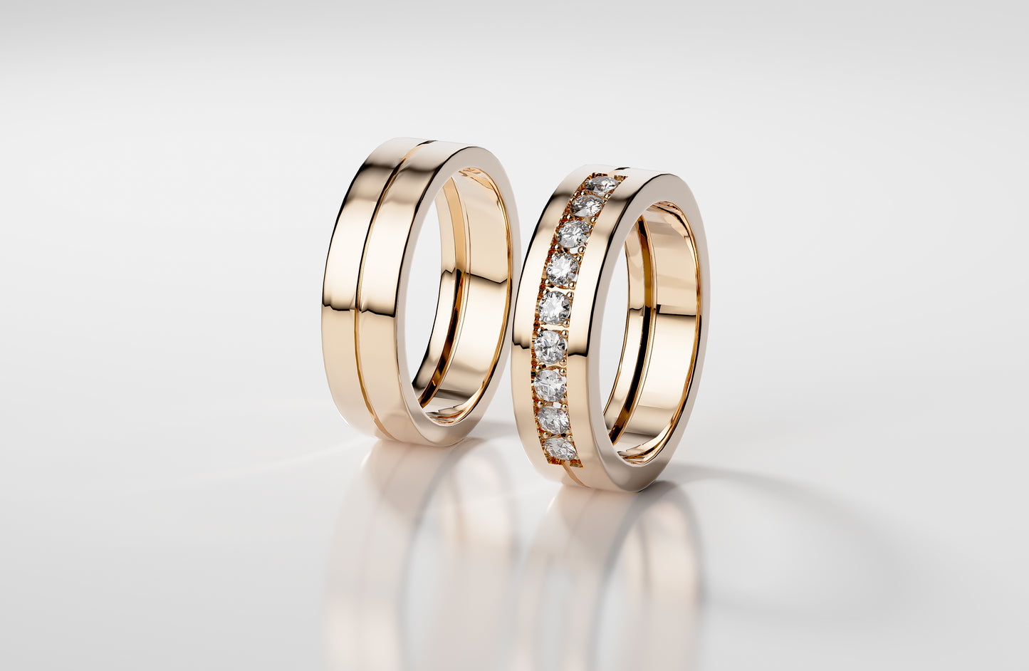 Eterna Duo - Roségold | Natürlicher Diamant
