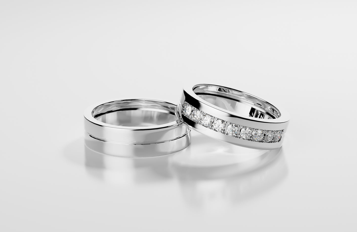 Eterna Duo - Platin | Natürlicher Diamant