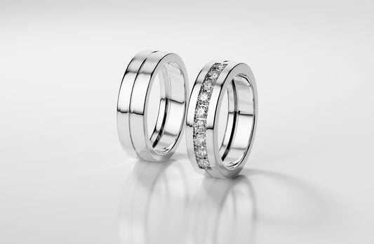 Eterna Duo - Weißgold | Natürlicher Diamant