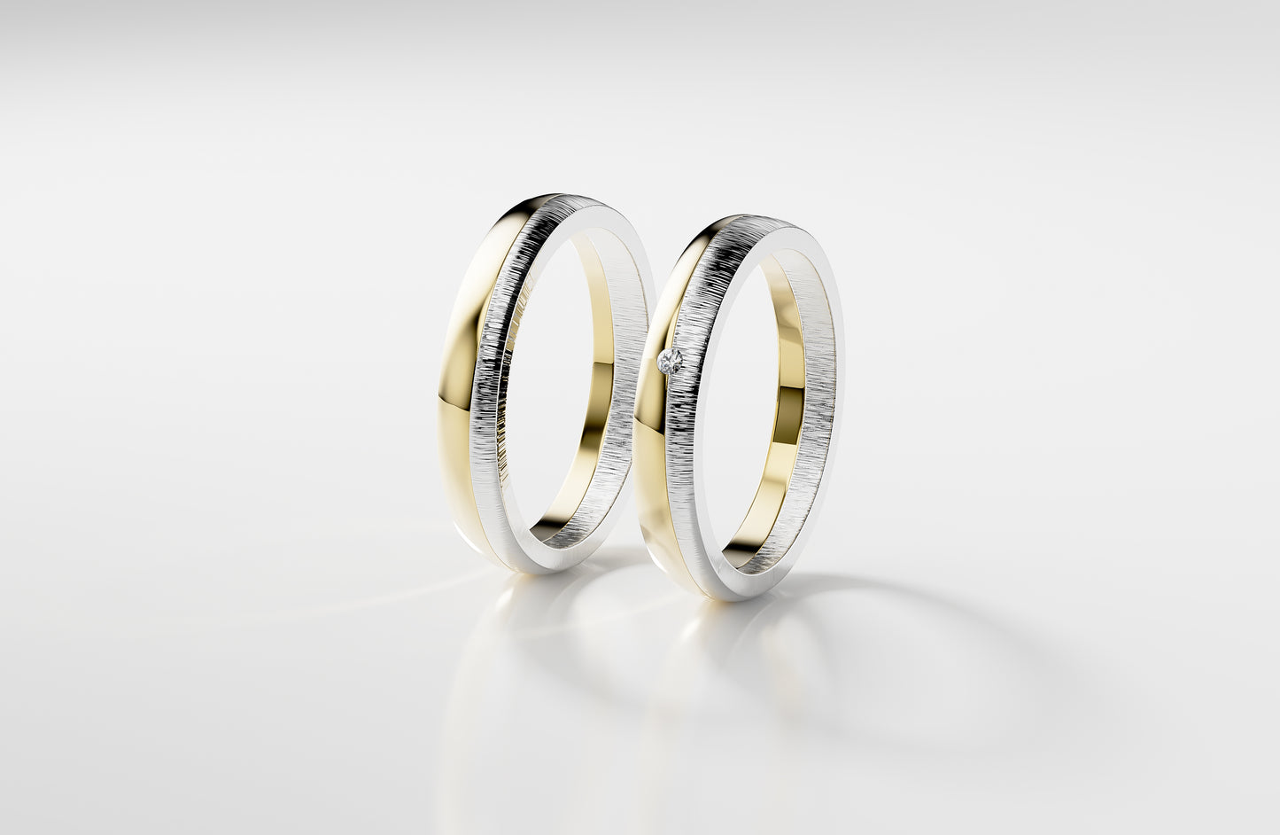 Linea Duo - Gelbgold | Natürlicher Diamant