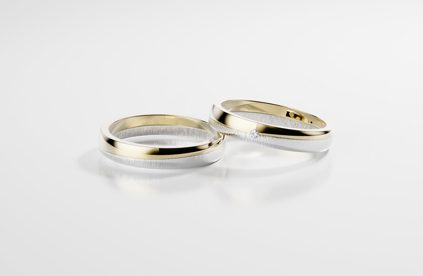Linea Duo - Gelbgold | Natürlicher Diamant