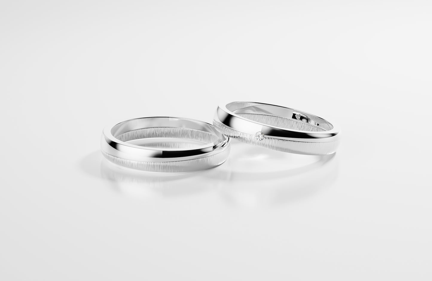 Linea Duo - Platin | Natürlicher Diamant
