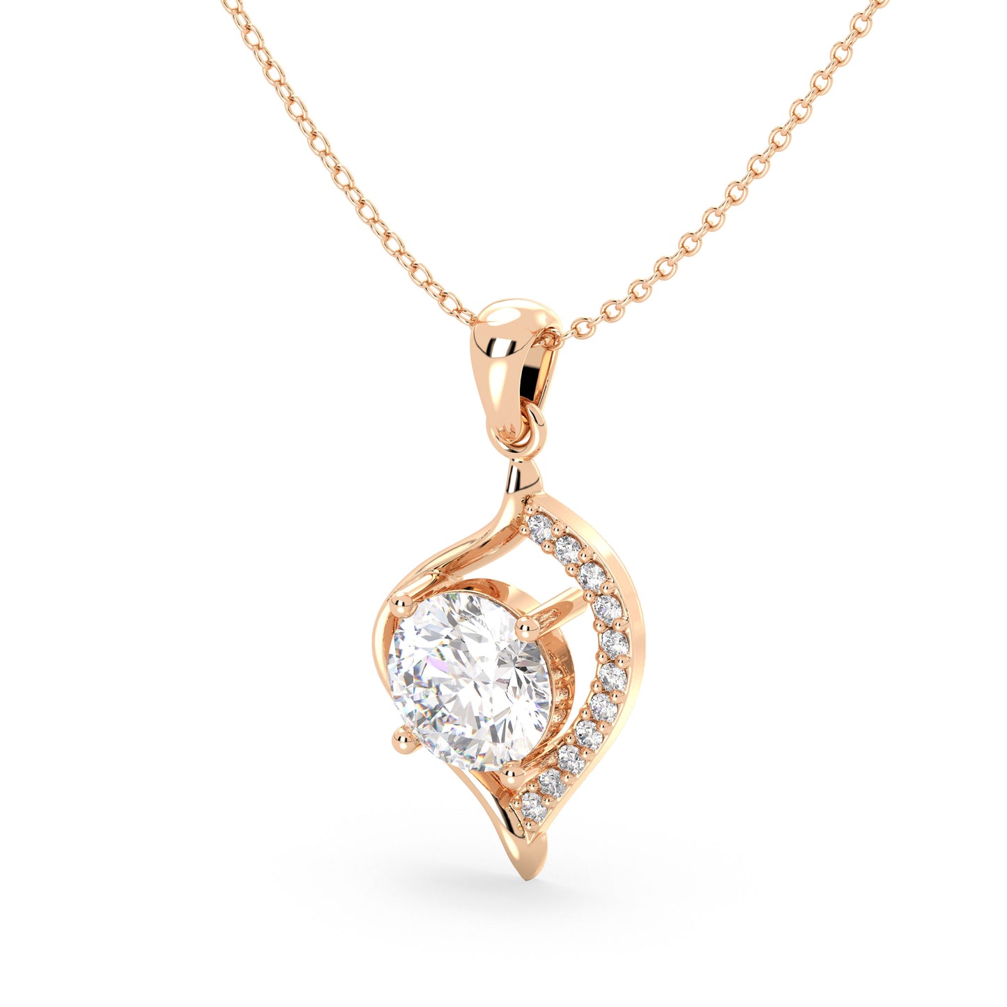 Lunara - Roségold | Natürlicher Diamant