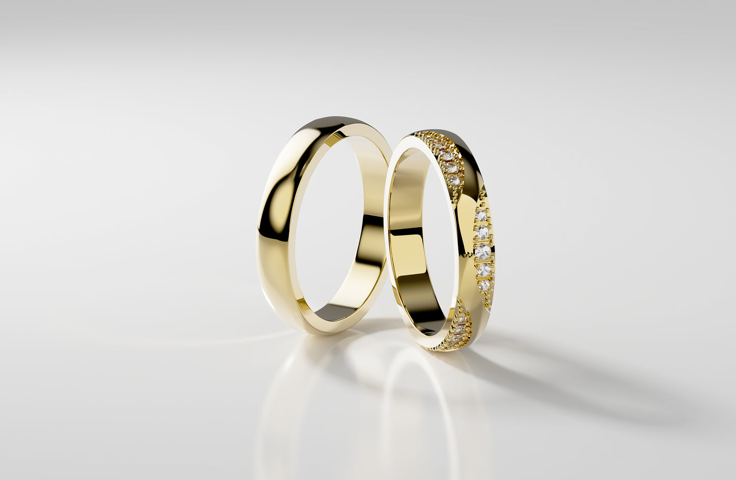 Two Hearts - Gelbgold | Natürlicher Diamant