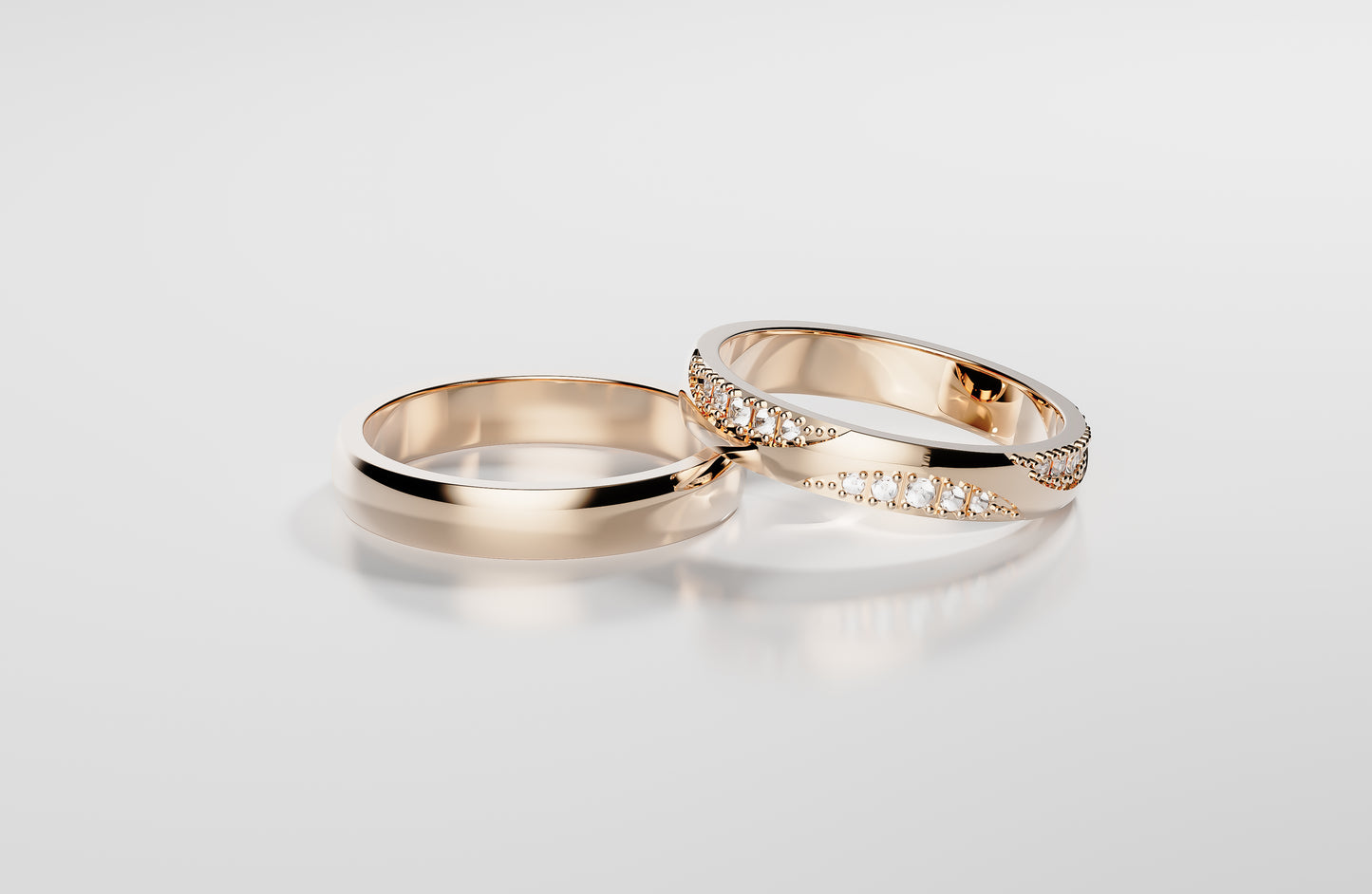 Two Hearts - Roségold | Natürlicher Diamant