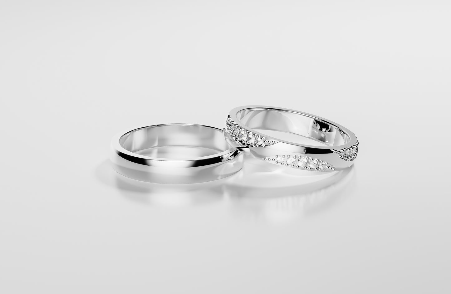 Two Hearts - Weißgold | Natürlicher Diamant