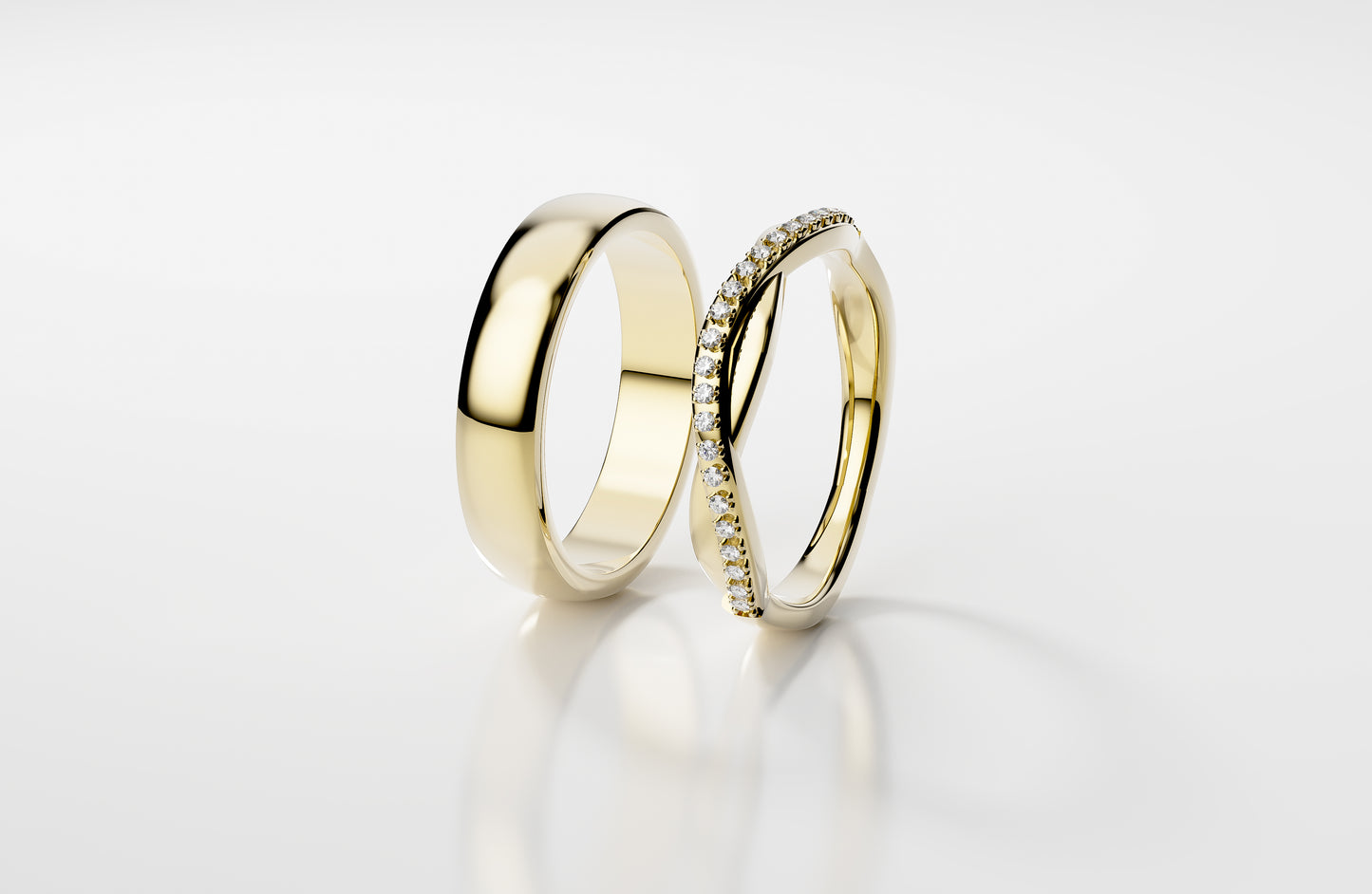 Vita Duo - Gelbgold | Natürlicher Diamant