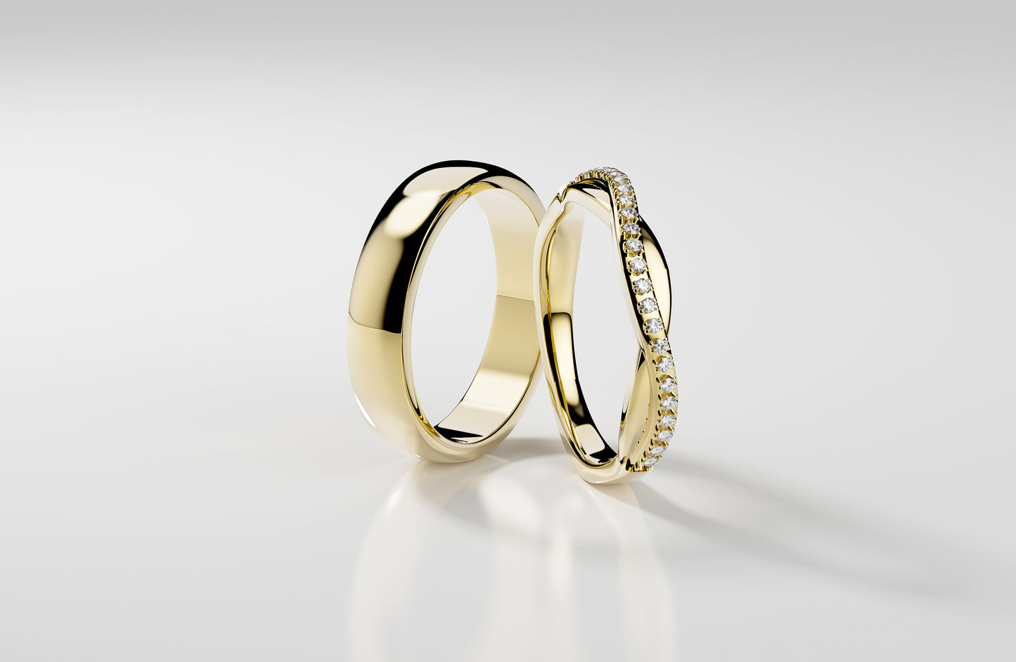 Vita Duo - Gelbgold | Natürlicher Diamant