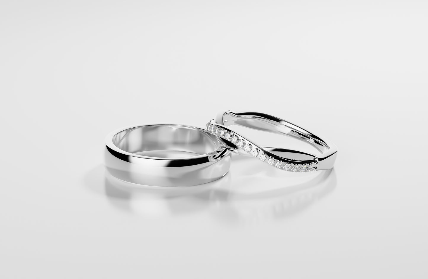 Vita Duo - Weißgold | Natürlicher Diamant