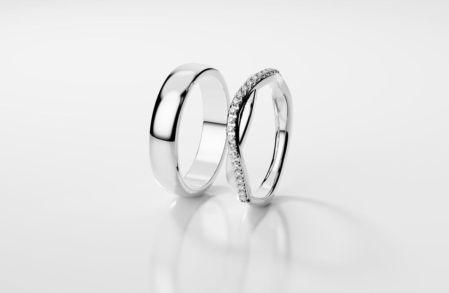 Vita Duo - Weißgold | Natürlicher Diamant